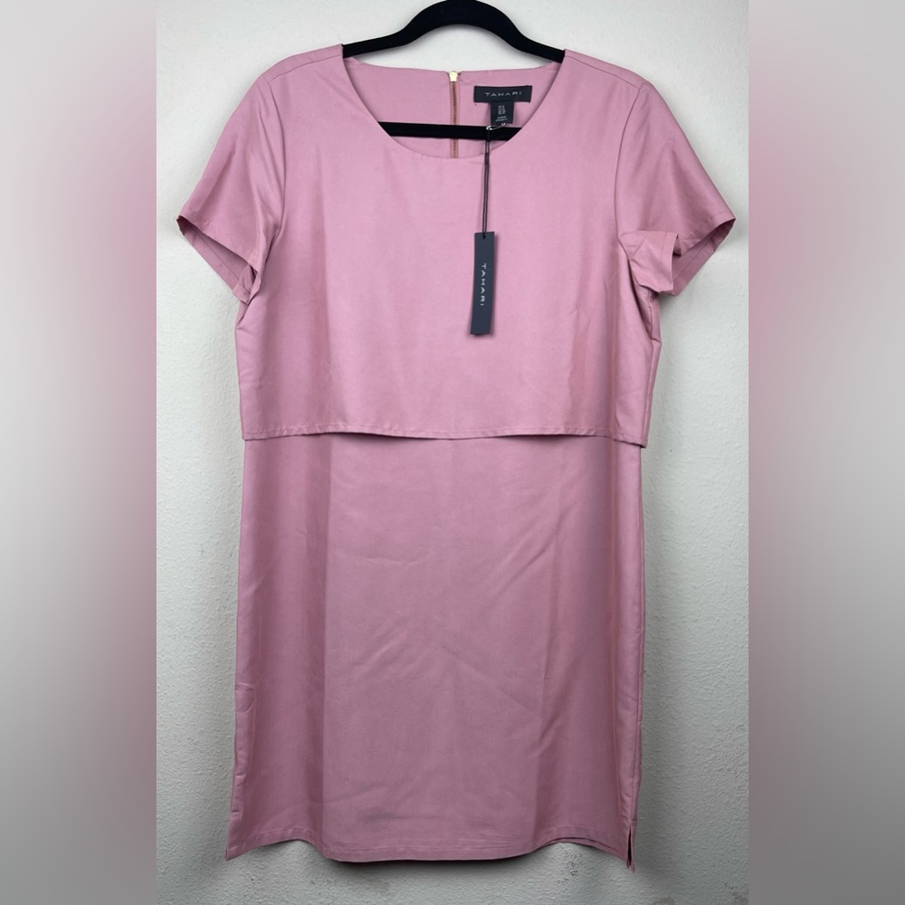 TAHARI Pink Mini Dress Size 8